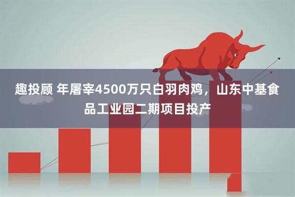 趣投顾 年屠宰4500万只白羽肉鸡，山东中基食品工业园二期项目投产